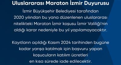 Maratonİzmir Duyurusu/ Marathonİzmir Announcement